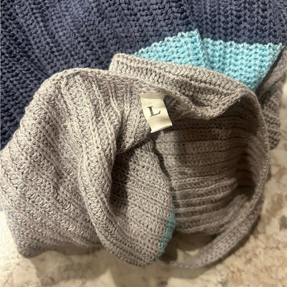 Women’s Striped Color Block Sweater Tank Top Large - Picture 6 of 7